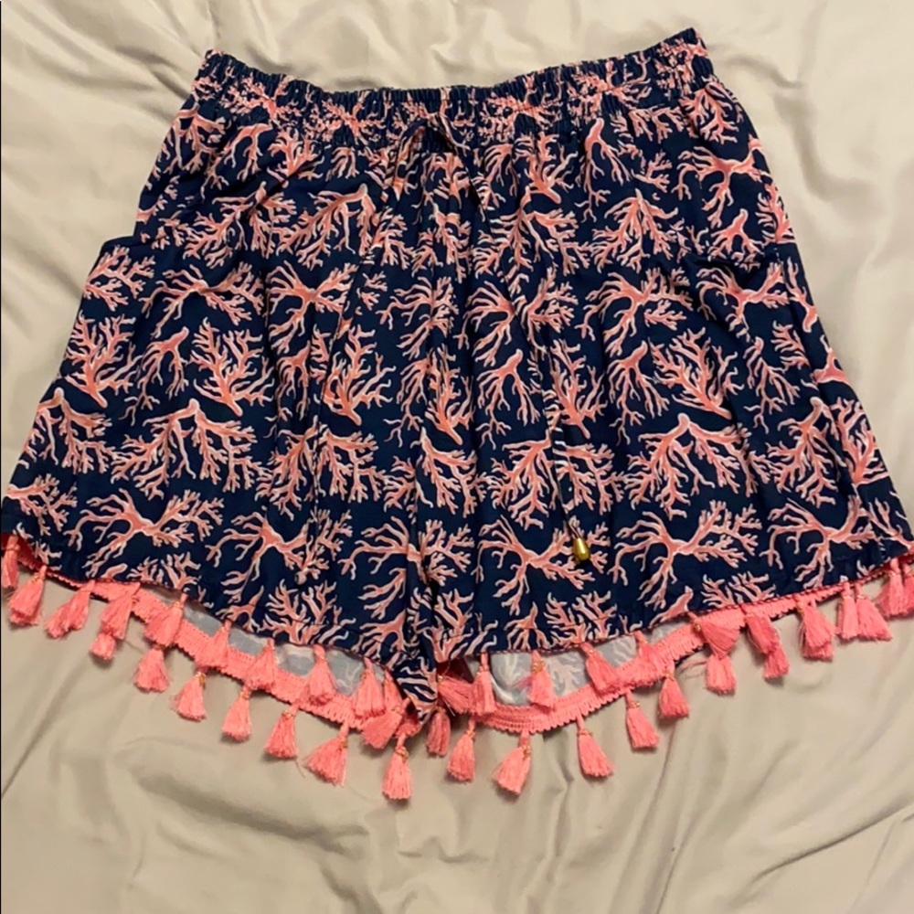 Simply Southern Coral Reef Tassel Shorts